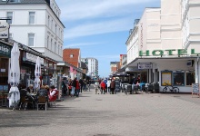 Die Bismarckstrasse, hier gibt es viele Cafes und Restaurants