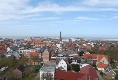 Blick über Borkum, mit dem Neuen Leuchtturm