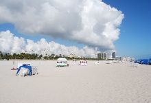 Am Strand von Miami Beach