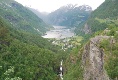 Blick auf das Geiranger Fjord vom Aussichtspunkt