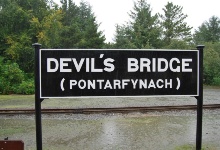 Am Zielbahnhof: Devil's Bridge